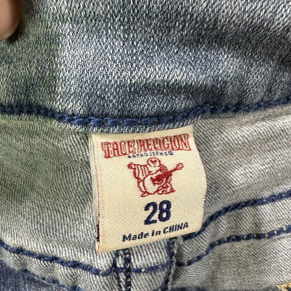 True Religion Super Skinny Knee Slit Blue Jeans Women's Size 28‎ - Picture 8 of 9